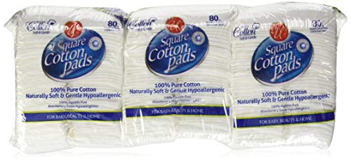 Super Soft Cotton Square Pad, 240 pcs