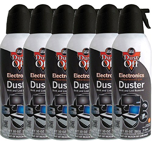 Book Cover Dust-Off Compressed Gas Duster, Pack of 6