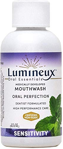Lumineux Oral Essentials Teeth Sensitivity Mouthwash | 6 pck, 2oz - Travel Size, TSA | Certified Non Toxic | Reduce Sensitivity 7 Days | Fluoride Free | NO Alcohol, Artificial Colors, SLS Free