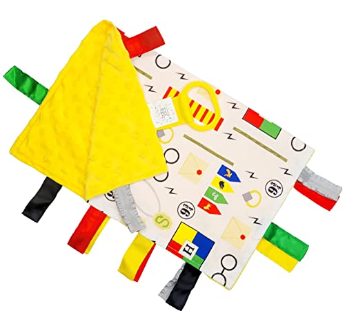 Baby Jack & Co Lovey Wizard Baby Tag Blanket. 14x18 Educational Magical Security Blanket