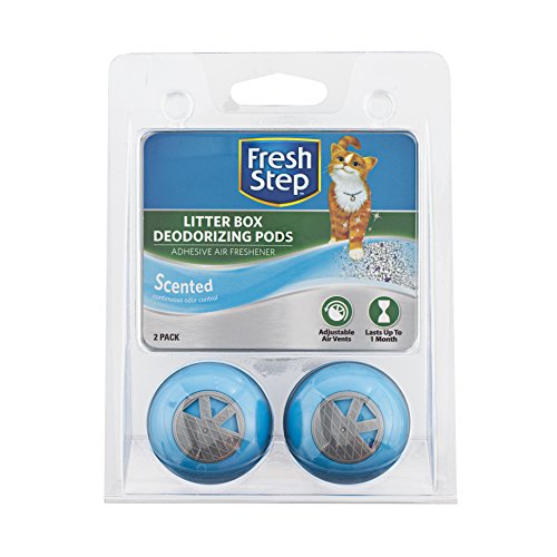 Book Cover Fresh Step Cat Litter Box Deodorizing Pods In Fresh Scent | Cat Deodorizer Pods For Litter Box, 2 Count