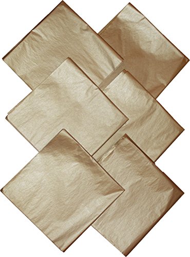 Book Cover Gold Tissue Paper, Premium Metallic, 50 Sheets