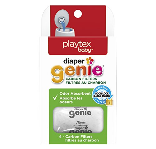 Book Cover Diaper Genie Playtex Carbon Filter Refill Tray for Diaper Pails, 4 Count
