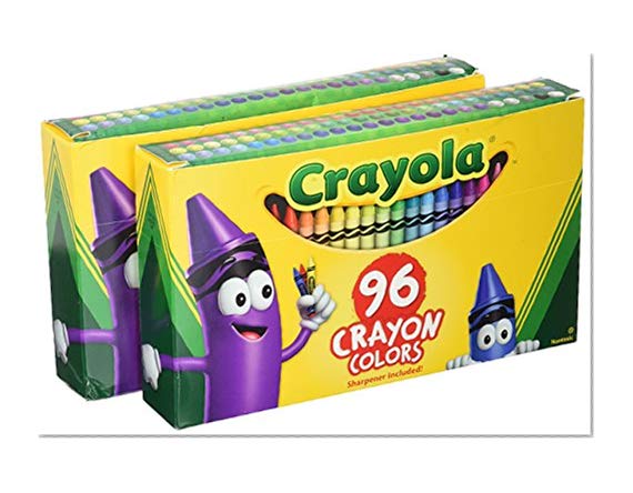 Book Cover Crayola Crayons, Sharpener Included, 96 Colors (Pack of 2)