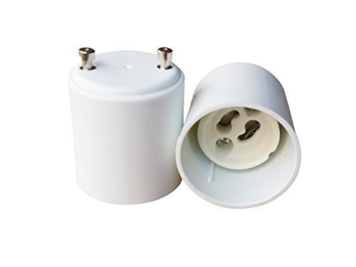 3 Pack, Mansa Lighting®, GU10 to GU24 Bulb Adapter, Use This Adapter to Plug a GU10 (Bayonet Mount) Based Bulb Into a GU24 (Bayonet Mount) Light Fixture, Maximum Wattage Is 75W