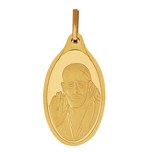 Kundan 24k(999.9) Yellow Gold 5.22g Sai Baba Pendant