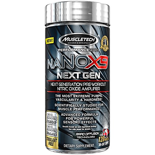 Book Cover MuscleTech NaNOX9 Pre Workout Amplifier, Boosts Nitric Oxide for Extreme Muscle Pumps & Enhanced Blood Flow & Nutrient Delivery, 120 Pills
