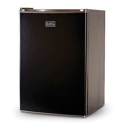 Book Cover BLACK+DECKER BCRK25B Compact Refrigerator Energy Star Single Door Mini Fridge with Freezer, 2.5 Cubic Feet, Black