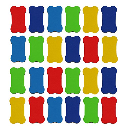 Whiteboard Eraser Small Magnetic Whiteboard Dry Erasers,2 3/4 x 1 9/16 Inches,Random Color by SuoSuo (24Pcs)