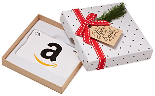 Book Cover Amazon.com $25 Gift Card in a Holiday Sprig Box