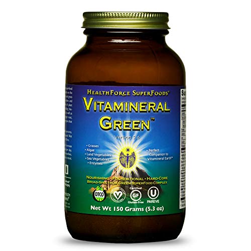 Book Cover HealthForce SuperFoods Vitamineral Green Powder - 150 Grams - All Natural Green Superfood Complex with Vitamins, Minerals, Amino Acids & Protein - Organic, Vegan, Gluten Free - 15 Servings