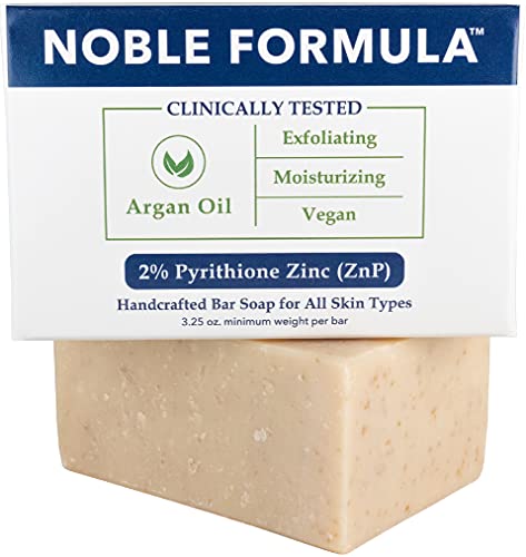 Book Cover Noble Formula 2% Pyrithione Zinc (ZnP) Argan Oil Bar Soap, 3.25 oz