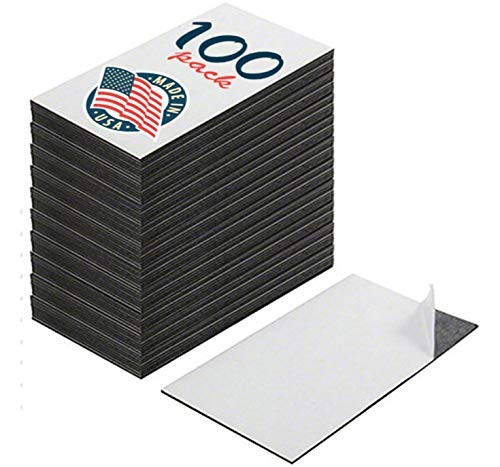 Book Cover Self Adhesive Business Card Magnets 100 Pack, Peel and Stick, Value Pack of 100 | Great Promotional Product | for Business Students, Professionals, Adults 100 Count