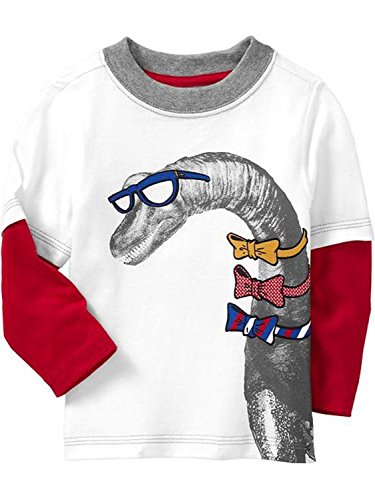 Metee Dresses Boys Kids Long Sleeve Cotton T-Shirts Cartoon Tops