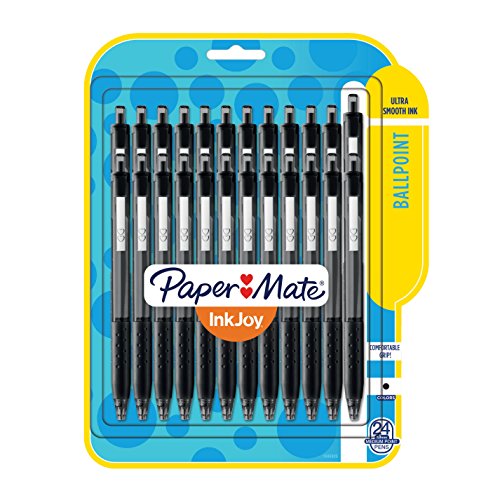 Paper Mate 1945925 InkJoy 300RT Retractable Ballpoint Pens, Medium Point, Black, 24 Count