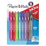Paper Mate InkJoy 100RT Retractable Ballpoint Pens, Medium Point, Assorted, 16 Pack (1952706)