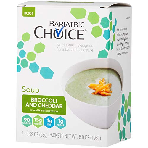 Bariatric Choice Protein Soup, Broccoli and Cheddar - Low Calorie, Low Fat, 15g Protein (7ct)