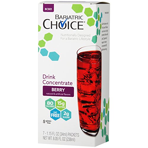 Bariatric Choice Low-Carb Liquid Protein Fruit Drink Concentrate - Berry Flavored Drink Mix To Enhance Water (7 Count)