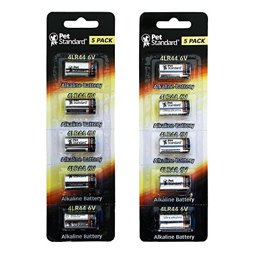 PetStandard 10 Pack 4LR44/476A/PX28A/A544/K28A/L1325 Dog Collar 6V Brand