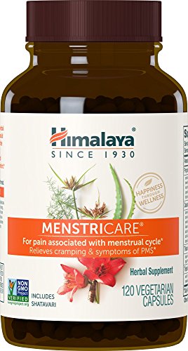 Himalaya MenstriCare with Shatavari for PMS, Menstrual Cramp Relief and Womenâ€™s Health, 800 mg, 1 Month Supply,120 Capsules