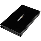STARTECH USB-C External Hard Drive Enclosure, USB 3.1 Type C, Integrated USB C Cable, SATA 6Gpbs, SSD/HDD Enclosure