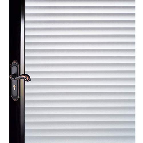 DUOFIRE Window Film Blinds Pattern Privacy Window Film Glass Film Static Cling Glass Film No Glue Anti-UV Window Sticker for Bathroom Bedroom Living Room DP040 (35.4 x 78.7 inch)