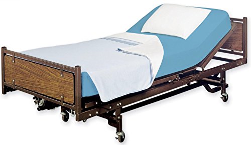 Fitted Hospital Bed Sheet, Twin Extra-Long 36"X80"X15" Soft and Comfy 100% Cotton (Twin XL, Lt.Blue) by Crescent