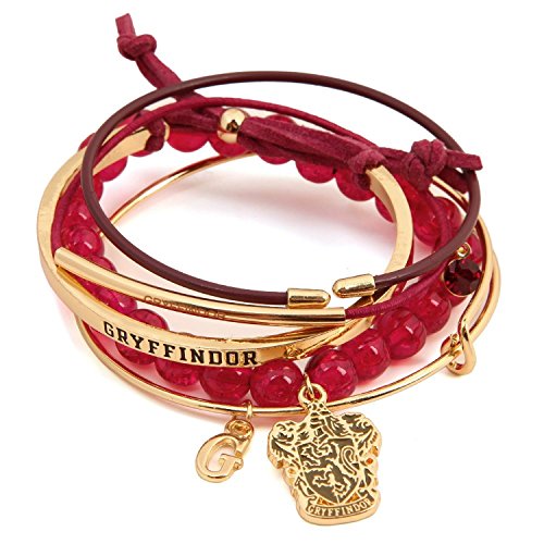 Book Cover Harry Potter Gryffindor Arm Party Bracelet Set,Red & Gold,One Size