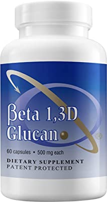 Transfer Point Beta 1,3D Glucan Immune System Boost Support â€“ 500mg â€“ 60 Caps of Highly Purified Beta Glucan to Enhance Immune Cell Function (Pack of 1)