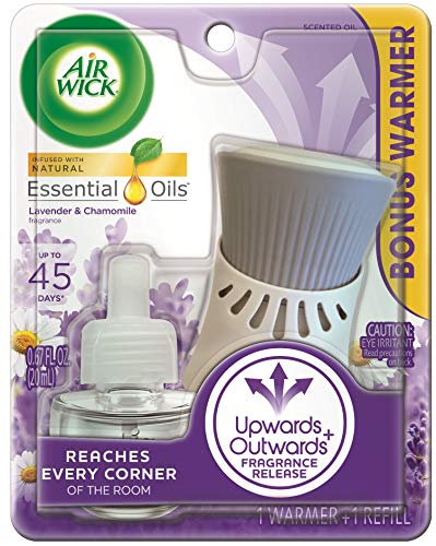 Book Cover Air Wick plug in Scented Oil, Starter Kit, Lavender & Chamomile 1ct, Essential Oils, Air Freshener