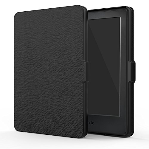 MoKo Étui de Protection pour Kindle E-Reader (8ème génération - modèle 2016) - étui Flip en Cuir Super Fin et léger avec Auto Réveil/Veille pour Amazon Toute Nouvelle Liseuse Kindle, Noir