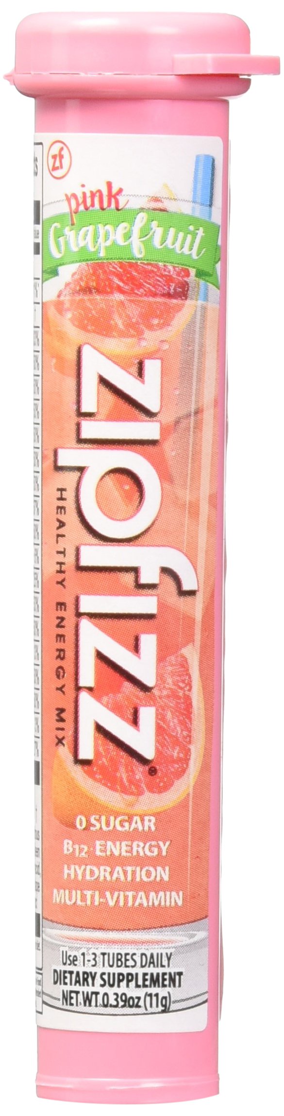 Book Cover Zipfizz Healthy Energy Drink Mix, (Pink Grapefruit, 30-Count)