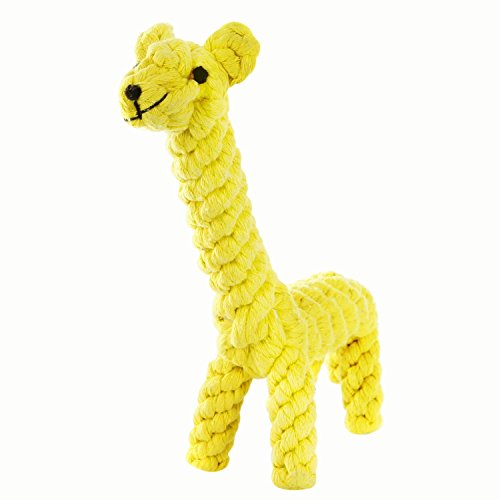 GOCooper Dog Toys, Cotton Dental Teaser Rope Chew Teeth Cleaning Toys Giraffe