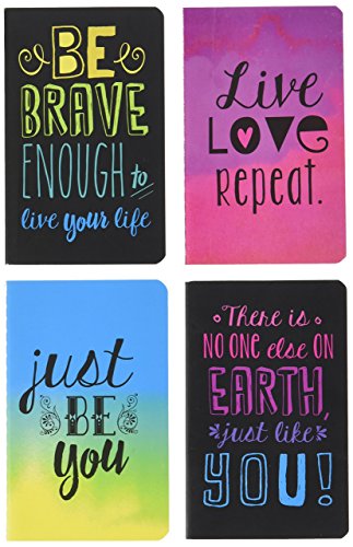 Pocket Notebook Set (12 NotebooksTotal) 3.25" x 5.25" Lined Pages, Stitched Binding, 4 Different Designs Stationery Notepad