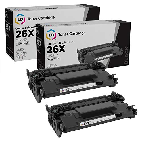 LD Compatible Toner Cartridge Replacements for HP 26X CF226X High Yield (Black, 2-Pack)