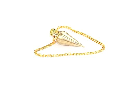 Jet Brilliant Brass Cone Pendulum Healing Dowsing Metal Reiki Results Jet International Healing Crystals