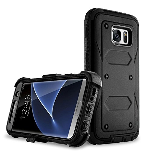 Galaxy S7 Edge case, Samcore Full body Protective Shock Reduction Belt Clip Case With Rugged Holster, WITHOUT Built in Screen Protector for Samsung Galaxy S7 Edge [BLACK]