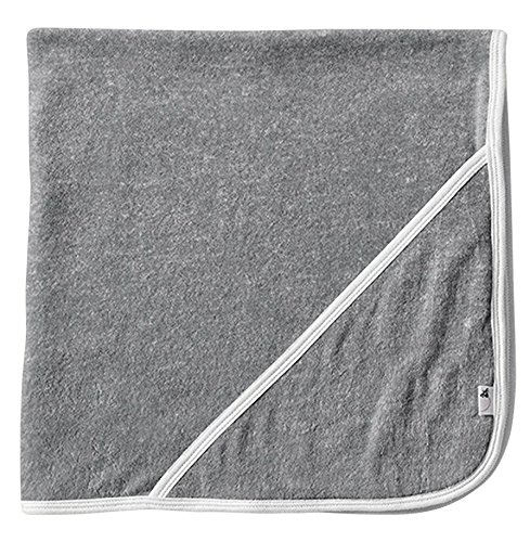 Book Cover Burt's Bees Baby - Infant Single Ply Hooded Towel, 100% Organic Cotton (Heather Grey)