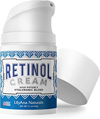 LilyAna Naturals Retinol Cream for Face - Made in USA, Retinol Cream, Anti Aging Cream, Retinol Moisturizer for Face and Neck, Wrinkle Cream for Face, Retinol Complex - 1.7oz