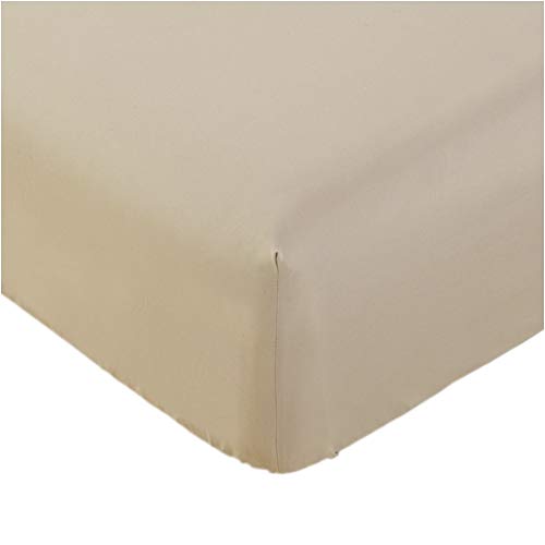 Book Cover Mellanni Queen Fitted Sheet - Deep Pocket Cooling Sheets up to 16 inch - Hotel Luxury 1800 Bedding - Softest Sheets - Wrinkle, Fade, Stain Resistant - 1 Single Queen Fitted Sheet Only (Queen, Beige)