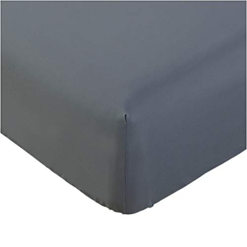 Mellanni Twin Fitted Sheet - Deep Pocket Cooling Sheets up to 16 inch - All Around Elastic - Hotel Luxury 1800 Bedding - Wrinkle, Fade, Stain Resistant - 1 Single Twin Fitted Sheet Only (Twin, Gray)