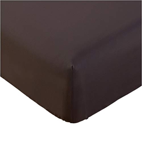 Mellanni Full Fitted Sheet - Deep Pocket Cooling Sheets up to 16 inch - Hotel Luxury 1800 Bedding - Softest Sheets - Wrinkle, Fade, Stain Resistant - 1 Single Full Size Fitted Sheet Only (Full, Brown)