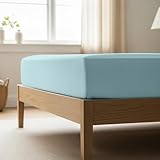 Mellanni Full Fitted Sheet - Iconic Collection Bedding Sheets with up to 16 inch Deep Pocket - Soft & Cooling - Fade & Stain Resistant - 1 PC (Full, Aqua)