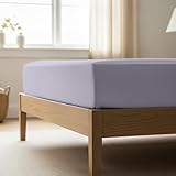 Mellanni California King Fitted Sheet - Iconic Collection Bedding Sheets with up to 16 inch Deep Pocket - Soft & Cooling - Fade & Stain Resistant - 1 PC (Cal King, Lavender)