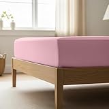 Mellanni Full Fitted Sheet - Iconic Collection Bedding Sheets with up to 16 inch Deep Pocket - Soft & Cooling - Fade & Stain Resistant - 1 PC (Full, Pink)