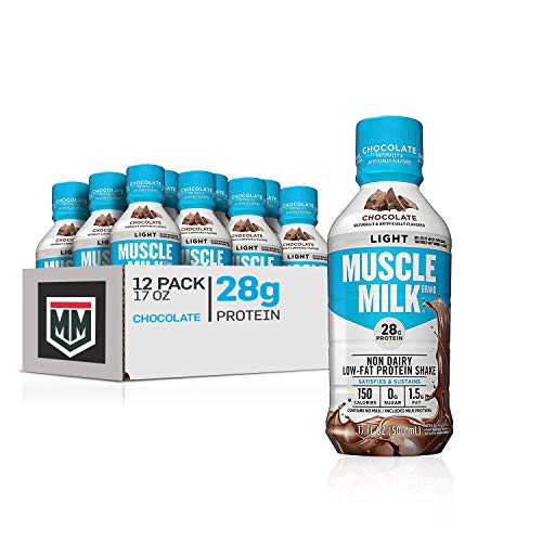 Muscle Milk Muscle Milk Light Protein Shake, Chocolate, 12 Count