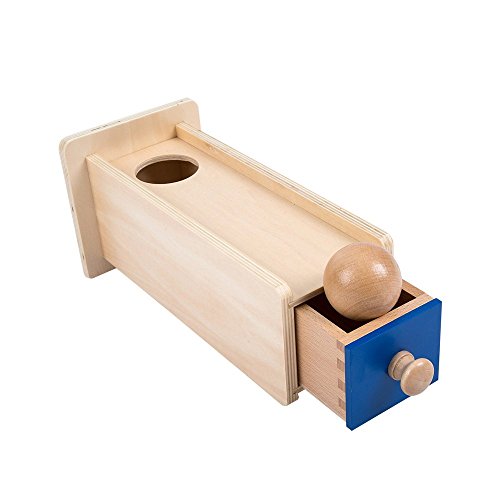 LEADER JOY Montessori Materials Object Permanence Box for Toddlers (Object Permanence Box w/ Drawer)