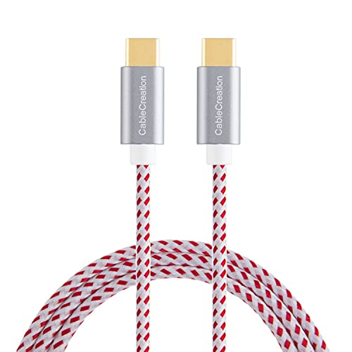 CableCreation USB C Cable 10FT 60W USB C to USB C Fast Charging Cable USB Type-C to C Cable Braided 3A 60W 480Mbps Data for MacBook Pro Air iPad Air Pro Galaxy S22 Ultra S21 S20+ Pixel 4/5 etc. 3m Red