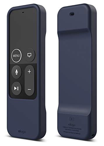 elago R1 Intelli Case [Jean Indigo]-[Magnet Technology][Anti-Slip][Lanyard Included][Heavy Shock Absorption] [Durable] for Apple TV Siri Remote 4K / 4th Generation