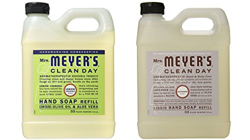 Book Cover MRS. MEYER'S CLEAN DAY Liquid Hand Soap Lavender & Lemon Verbena, 33 Oz Refill (Each)